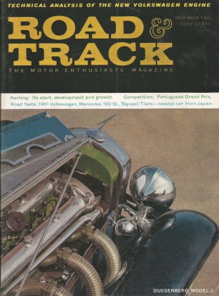 ROAD & TRACK 1960 DEC - VW, 190-SL, ABARTH CARRERA